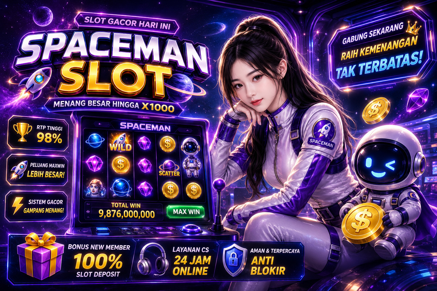 Slot Spaceman Cocok untuk Kamu yang Suka Tantangan
